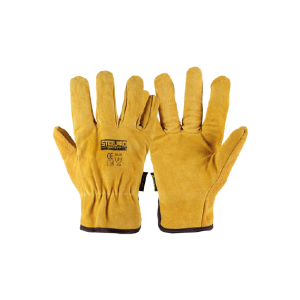 GUANTES DE CUERO CARNAZA STEELPRO